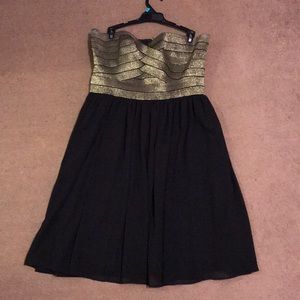 Gold and black dress